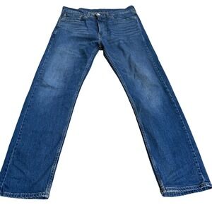 Levi's 505 Regular Fit Straight Leg Jeans Blue 34x32 Zip Fly 5-Pocket